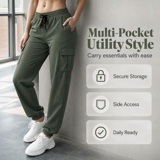 👖 More Pockets, Easy Everyday Movement | Women's Relaxed Cargo Joggers