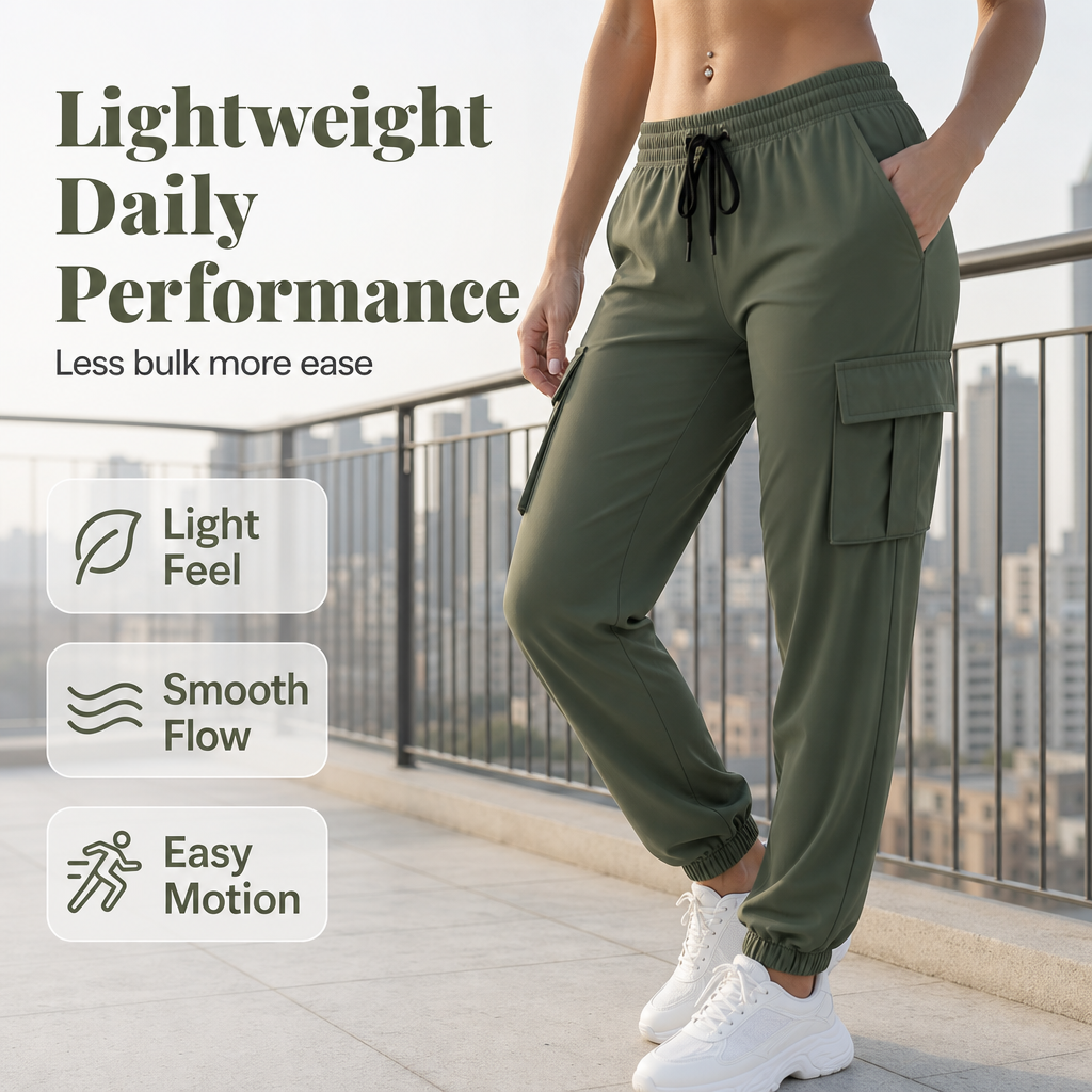 👖 More Pockets, Easy Everyday Movement | Women's Relaxed Cargo Joggers