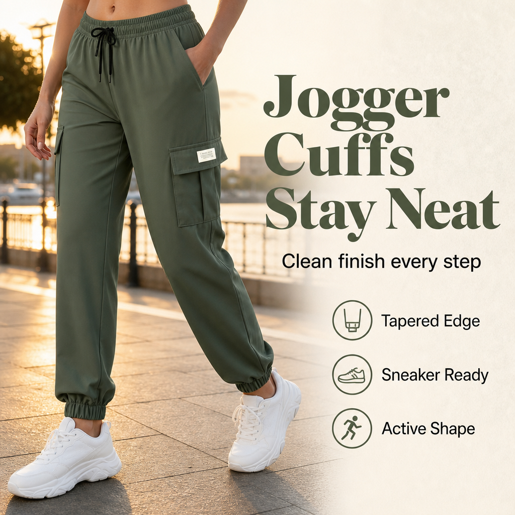 👖 More Pockets, Easy Everyday Movement | Women's Relaxed Cargo Joggers