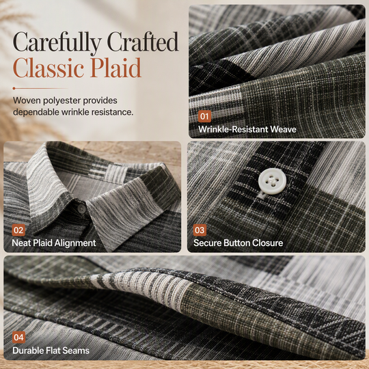 Casual Loose Fit Plaid Long Sleeve Shirt Plus Size Sun Protection Outerwear for Spring and Autumn