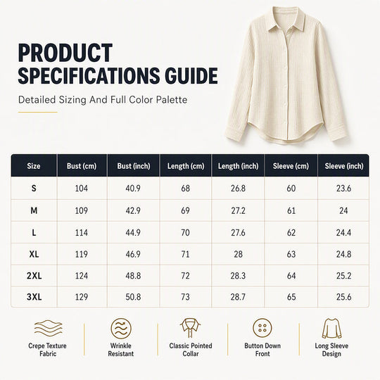 Women's Classic Long Sleeve Button Down Shirt