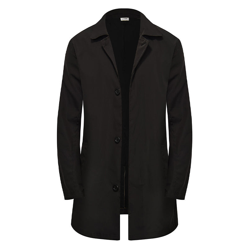 🖤 Black Friday Early Access: 50% OFF 🖤Men's Minimalist Single-Breasted Mid-Length Coat – Clean Lines, Modern Fit, Everyday Elegance