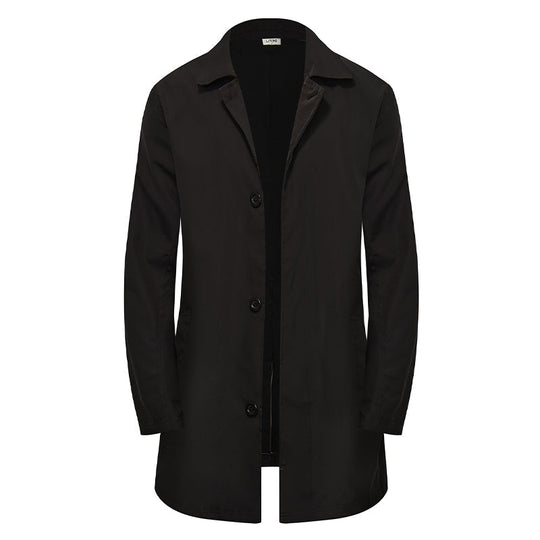 🖤 Black Friday Early Access: 50% OFF 🖤Men's Minimalist Single-Breasted Mid-Length Coat – Clean Lines, Modern Fit, Everyday Elegance