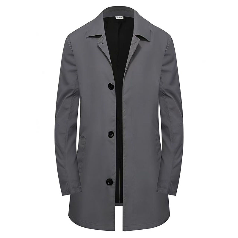 🖤 Black Friday Early Access: 50% OFF 🖤Men's Minimalist Single-Breasted Mid-Length Coat – Clean Lines, Modern Fit, Everyday Elegance