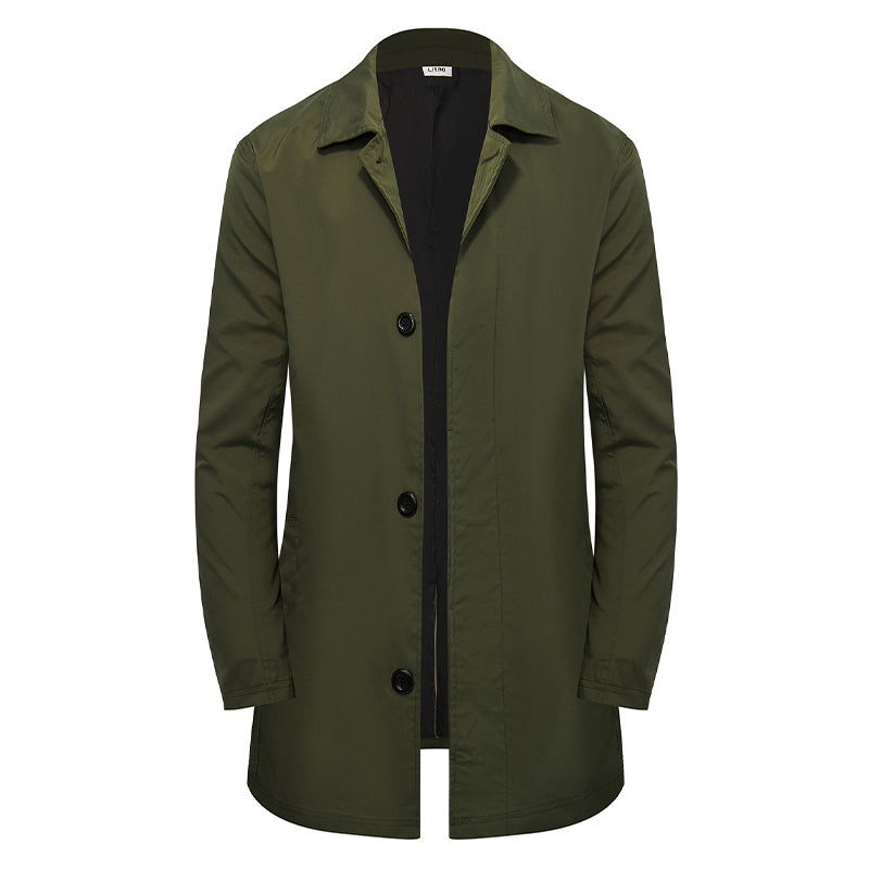 🖤 Black Friday Early Access: 50% OFF 🖤Men's Minimalist Single-Breasted Mid-Length Coat – Clean Lines, Modern Fit, Everyday Elegance