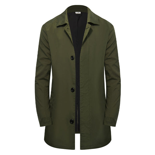 🖤 Black Friday Early Access: 50% OFF 🖤Men's Minimalist Single-Breasted Mid-Length Coat – Clean Lines, Modern Fit, Everyday Elegance