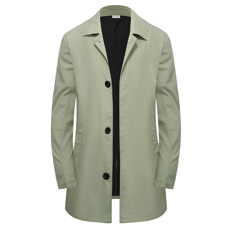 🖤 Black Friday Early Access: 50% OFF 🖤Men's Minimalist Single-Breasted Mid-Length Coat – Clean Lines, Modern Fit, Everyday Elegance