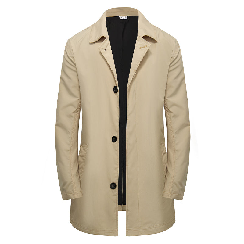 🖤 Black Friday Early Access: 50% OFF 🖤Men's Minimalist Single-Breasted Mid-Length Coat – Clean Lines, Modern Fit, Everyday Elegance