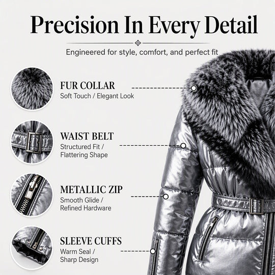 🔥Free Shipping✈️Women's Lined Jacket with Faux Fur Collar