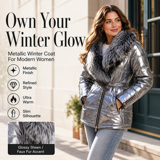 🔥Free Shipping✈️Women's Lined Jacket with Faux Fur Collar