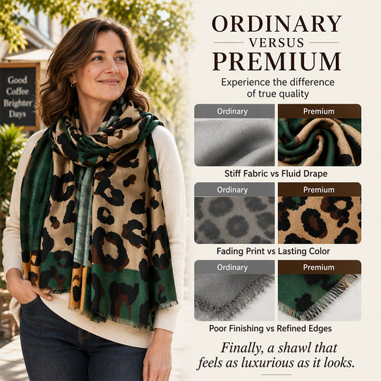 🧣 Versatile Lightweight Leopard Print Shawl Scarf 🐆✨ – 50% OFF | 30-Day Money-Back Guarantee
