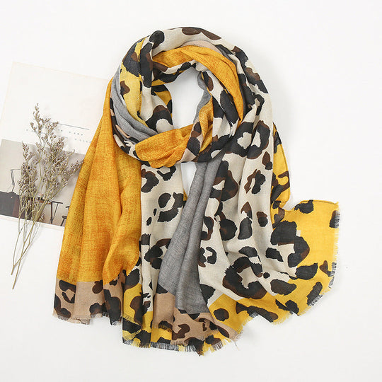 🧣 Versatile Lightweight Leopard Print Shawl Scarf 🐆✨ – 50% OFF | 30-Day Money-Back Guarantee