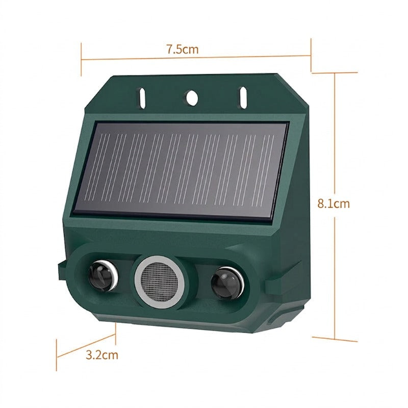 Solar Powered Animal Repeller – Ultrasonic + flashing light. Weatherproof, 24/7 protection. Keep pests away naturally. 🏡💚