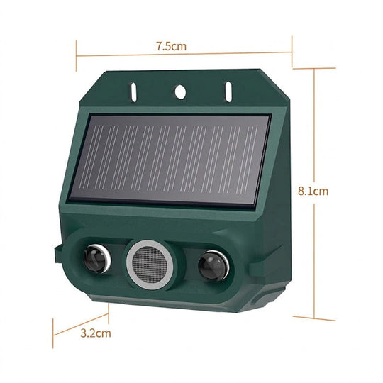 Solar Powered Animal Repeller – Ultrasonic + flashing light. Weatherproof, 24/7 protection. Keep pests away naturally. 🏡💚