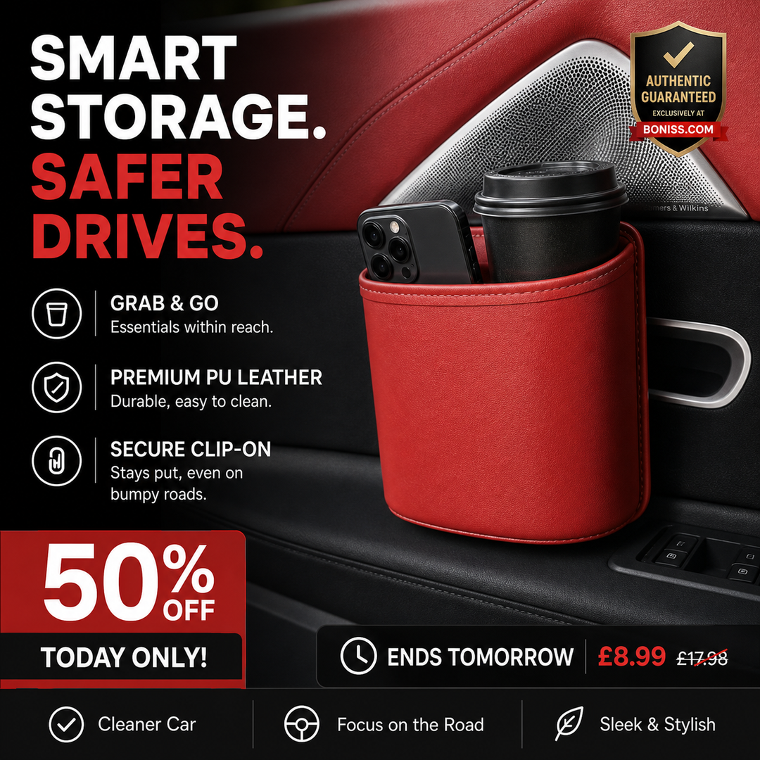 🥳2026 HOT SALE🥳💞50K+ SOLD!🚗🧺 53% OFF! Leather Car Door Cup Holder – Wide‑mouth opening, easy reach for drinks & phone. Clip‑on secure fit. PU leather, tough & stylish. 🛡️✨