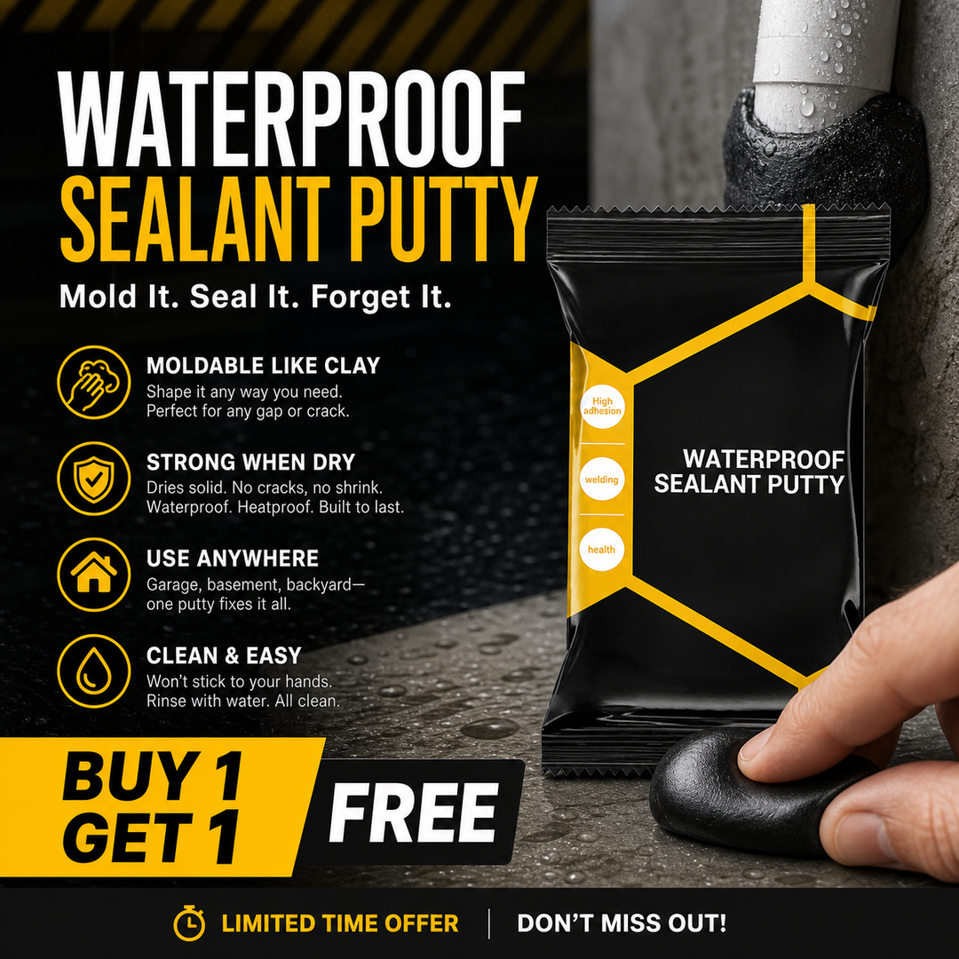🥳2026 HOT SALE🥳💞50K+ SOLD!🔧🏠 50% OFF! Waterproof Sealant Putty – Seals cracks, aircon holes & pipe gaps. Soft & moldable – DIY repair made easy! 💪✨