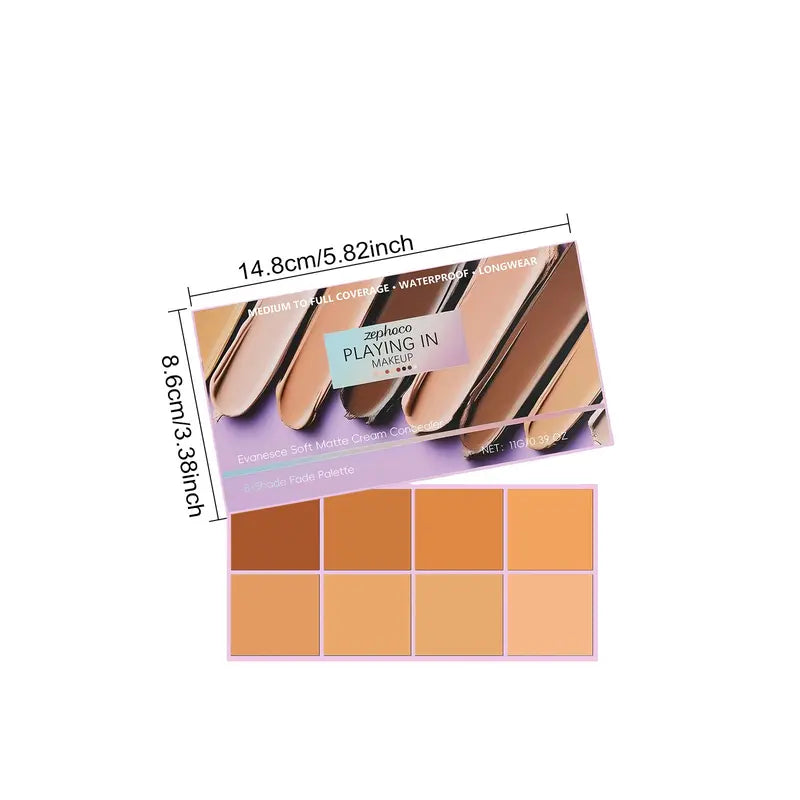 zephoco Matte Cream Concealer (Medium Shade), Long-Lasting Flawless Coverage Natural Matte Finish Concealing Cream, Matte Makeup Finish
