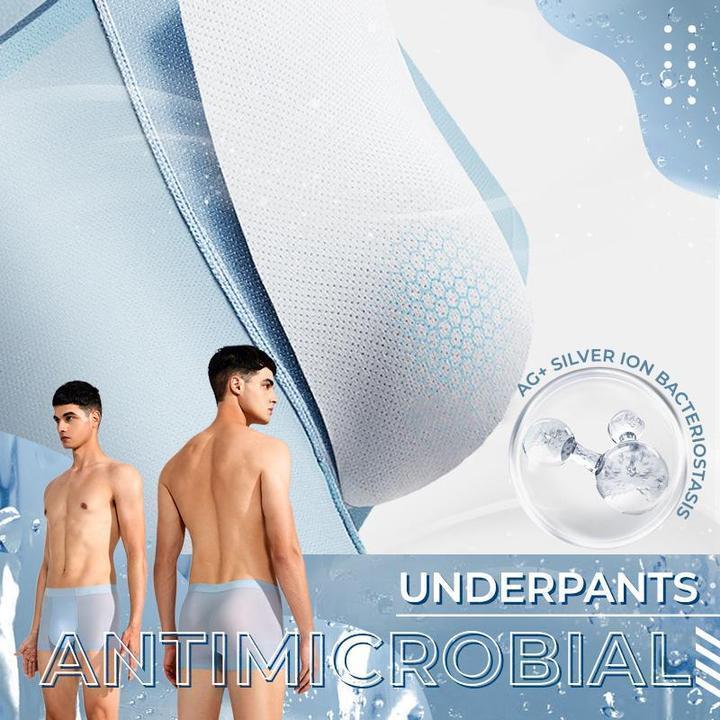 Ropa interior de los pantalones cortos del boxeador de la seda del hielo de los hombres