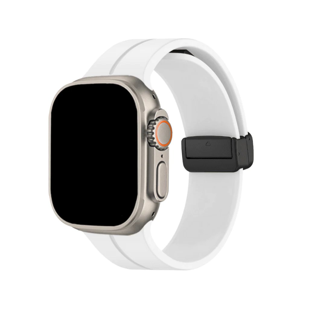 🔥Venta flash 49% de descuento - Correa plegable magnética de silicona para Apple Watch Ultra Series 9/8/7/6/SE