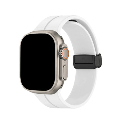 🔥Venta flash 49% de descuento - Correa plegable magnética de silicona para Apple Watch Ultra Series 9/8/7/6/SE