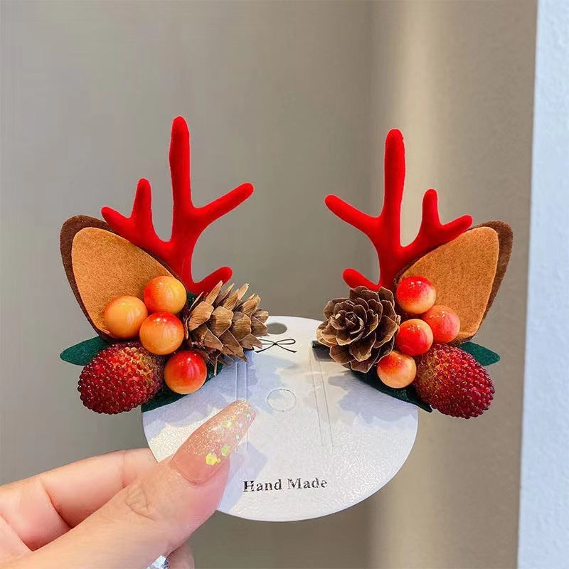 Venta caliente de NavidadPinza de pelo de Navidad Reno Antlers