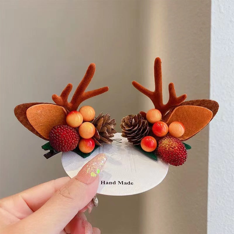 Venta caliente de NavidadPinza de pelo de Navidad Reno Antlers