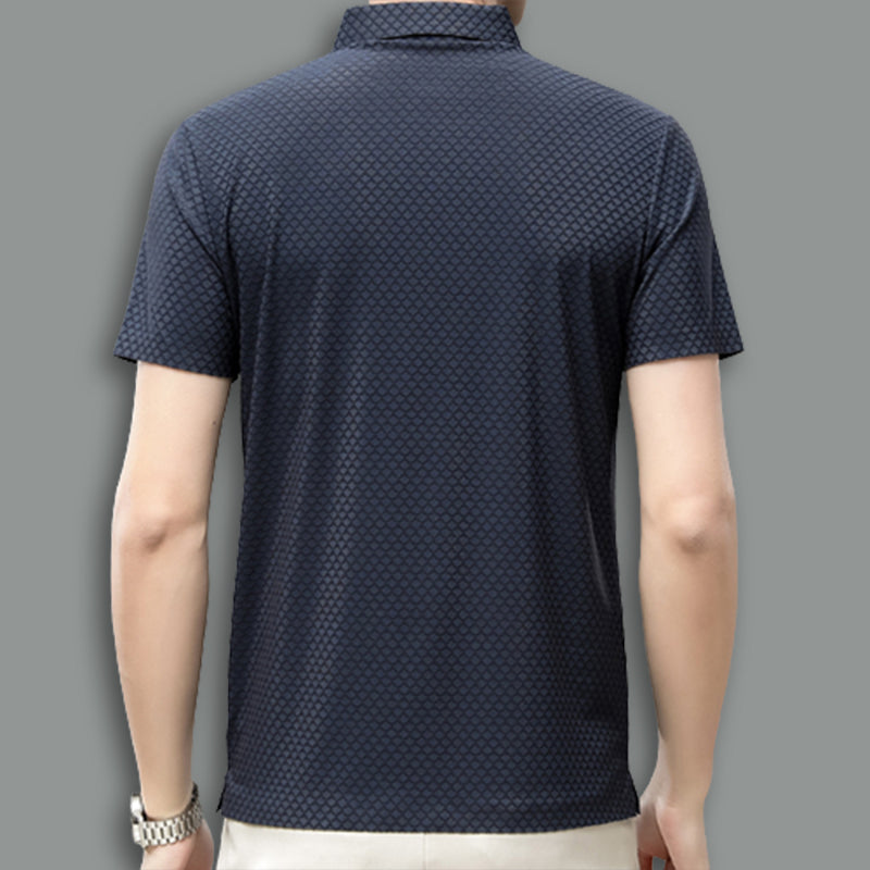 Camiseta de manga corta transpirable Business Ice Silk para hombre para verano