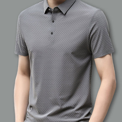 Camiseta de manga corta transpirable Business Ice Silk para hombre para verano