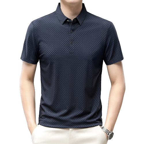 Camiseta de manga corta transpirable Business Ice Silk para hombre para verano