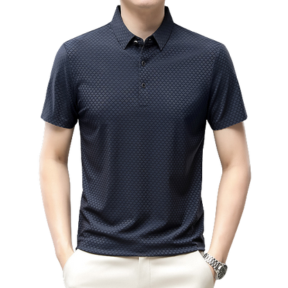 Camiseta de manga corta transpirable Business Ice Silk para hombre para verano