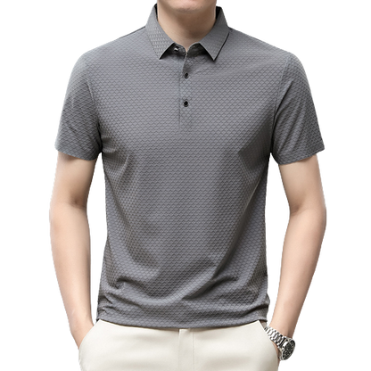 Camiseta de manga corta transpirable Business Ice Silk para hombre para verano