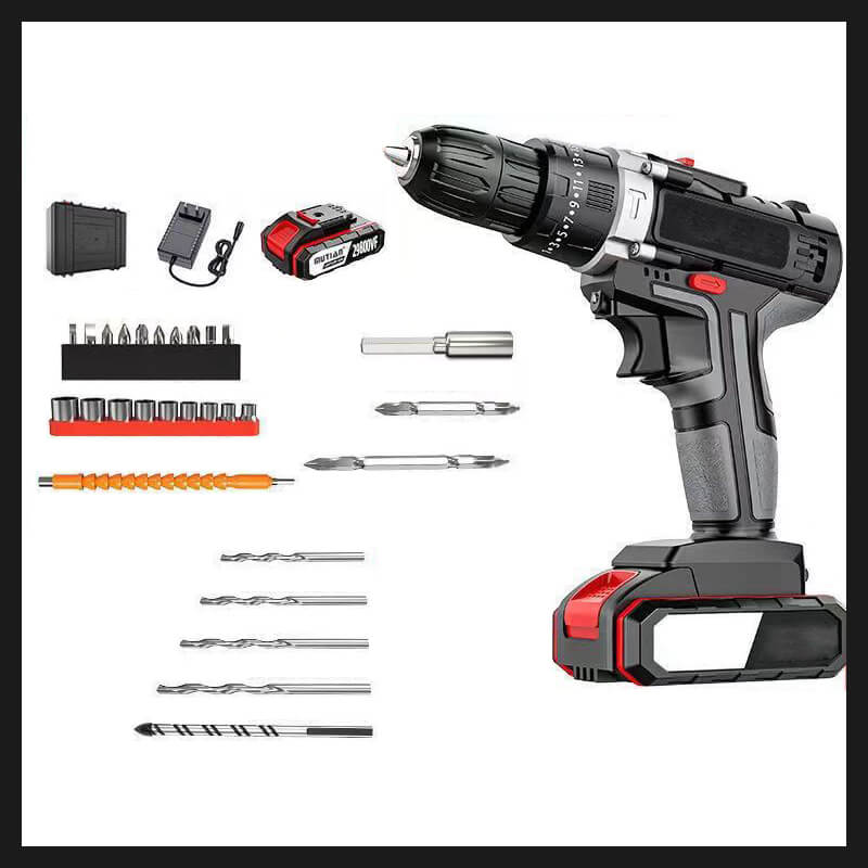 Electric Household Lithium Impact Drill Kit（50% OFF）