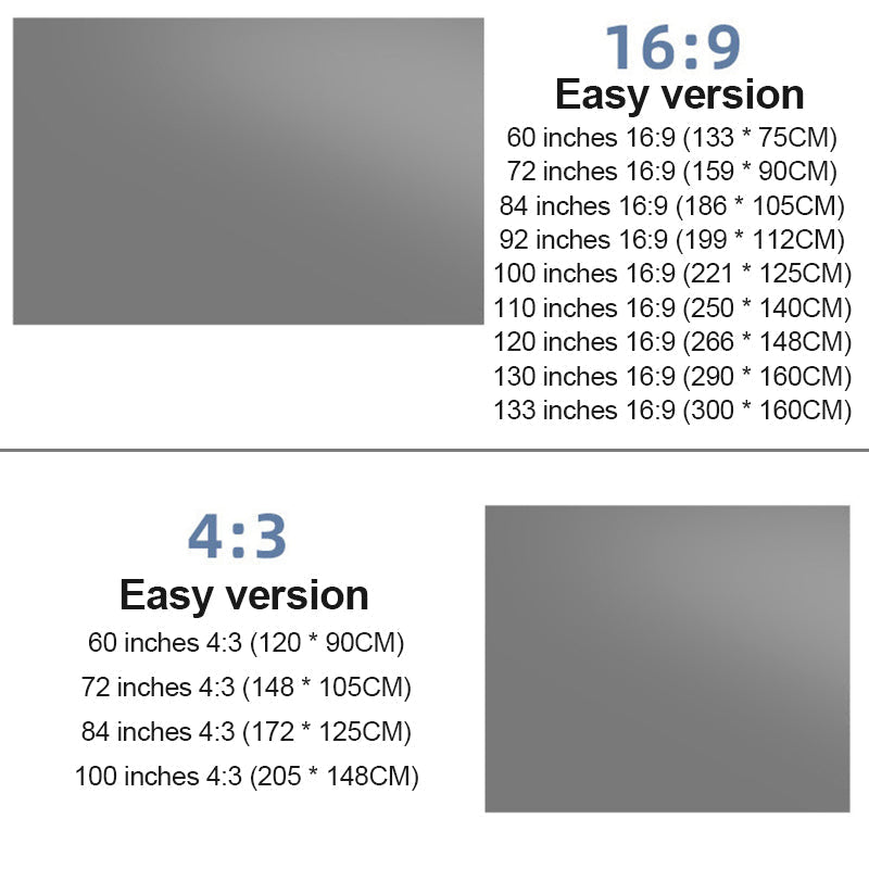 Портативный проектор 4K с защитой от света складной экран