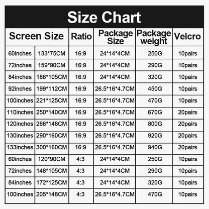 Портативный проектор 4K с защитой от света складной экран