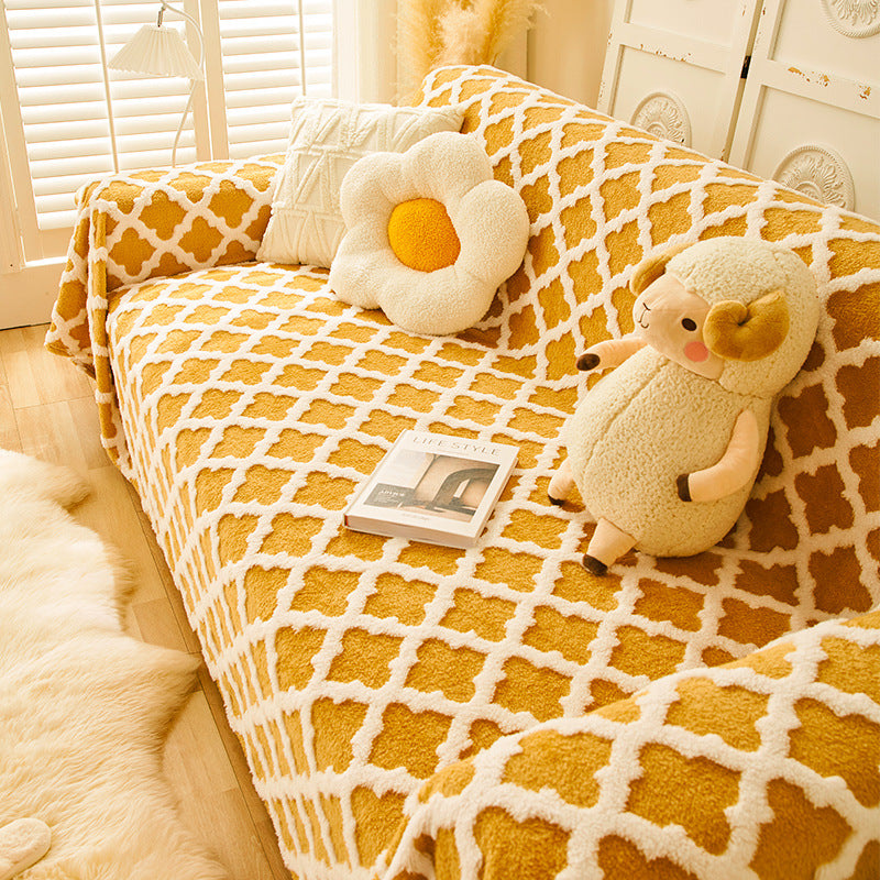 Husa de canapea moderna Colorblock Anti-zgarieturi Husa de protectie pentru canapea