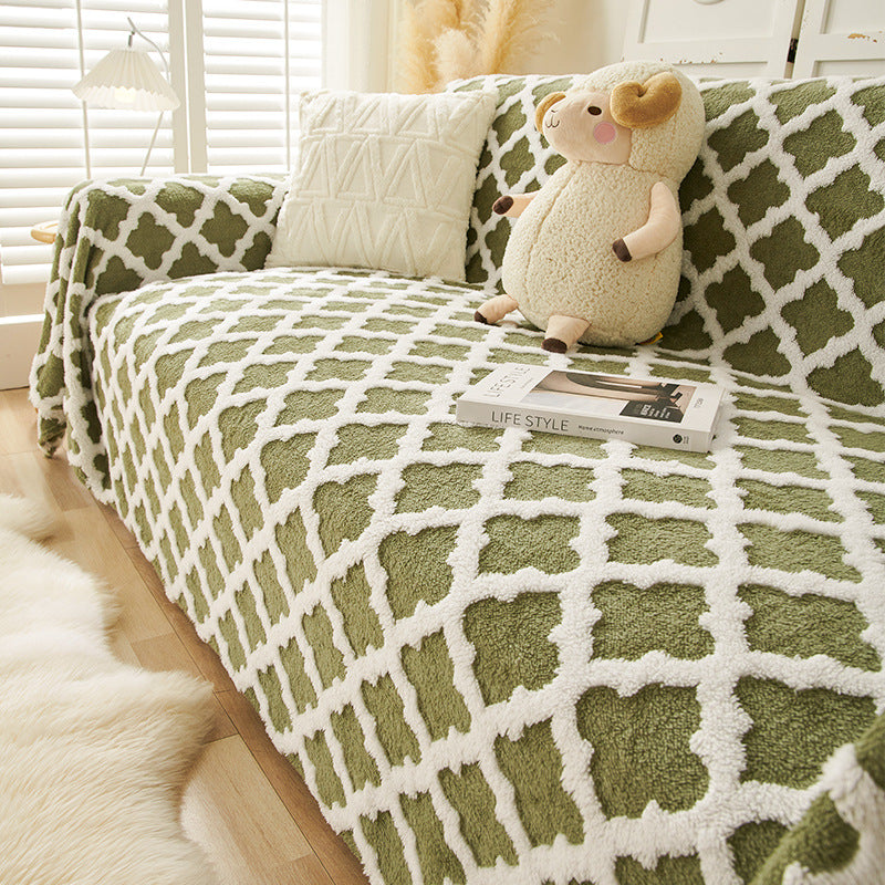 Husa de canapea moderna Colorblock Anti-zgarieturi Husa de protectie pentru canapea