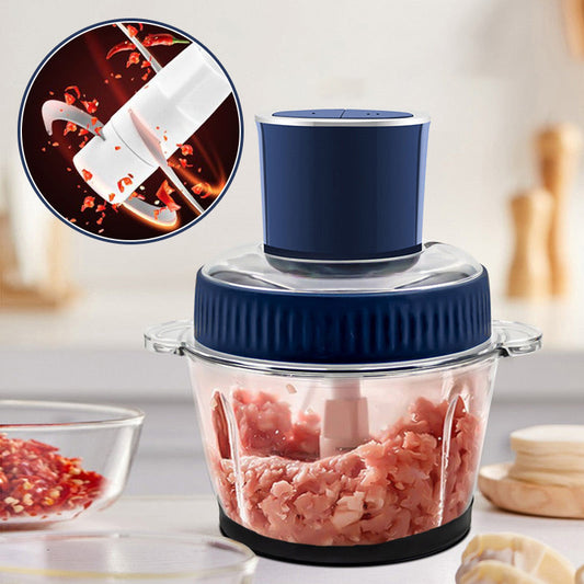 Electric Food Chopper, 2 Gears Speed & 4 Blades