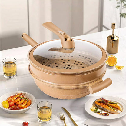 Non-stick pan with steam basket✅Free Shipping✈