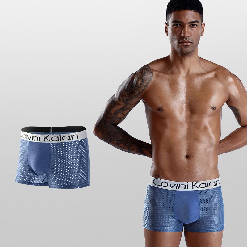 Calzoncillos de seda de hielo de malla ultra transpirable para hombres