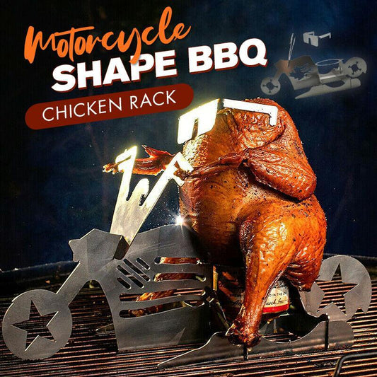 Motocicleta forma barbacoa pollo rack