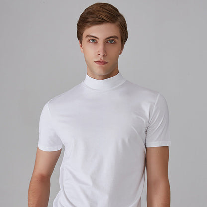 Camiseta de hombre con cuello alto y corte ajustado