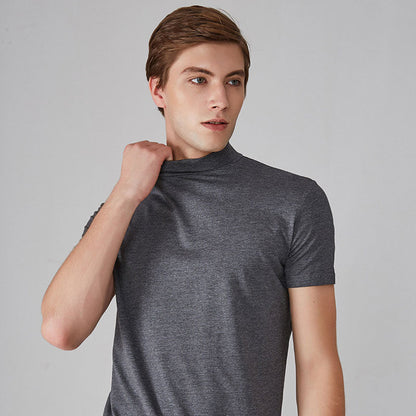 Camiseta de hombre con cuello alto y corte ajustado