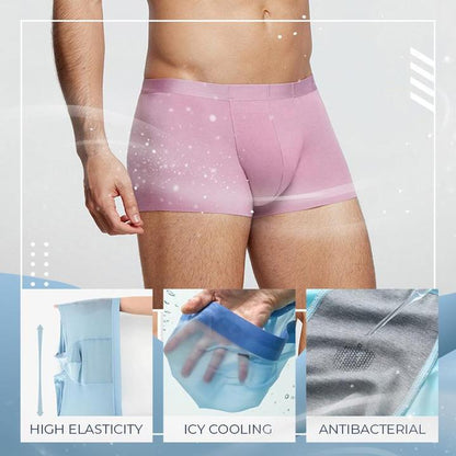 Ropa interior de los pantalones cortos del boxeador de la seda del hielo de los hombres