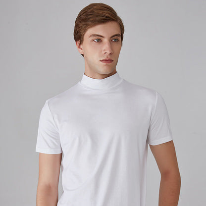 Camiseta de hombre con cuello alto y corte ajustado