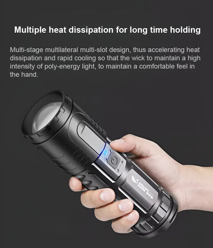 White Laser Telescopic Zoom Flashlight