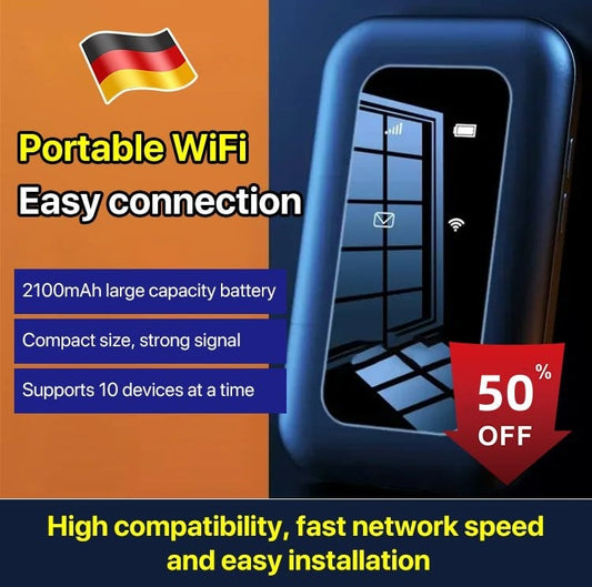 Wireless Portable Mobile WiFi（Buy once, enjoy forever）