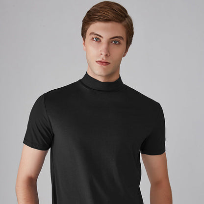 Camiseta de hombre con cuello alto y corte ajustado