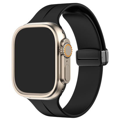 🔥Venta flash 49% de descuento - Correa plegable magnética de silicona para Apple Watch Ultra Series 9/8/7/6/SE