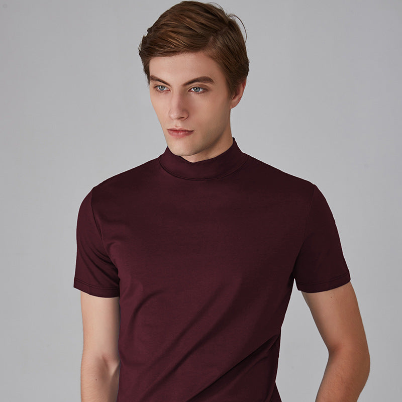 Camiseta de hombre con cuello alto y corte ajustado