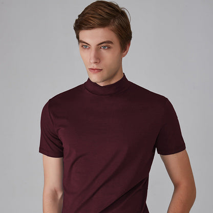 Camiseta de hombre con cuello alto y corte ajustado